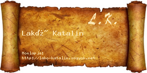 Lakó Katalin névjegykártya