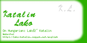 katalin lako business card